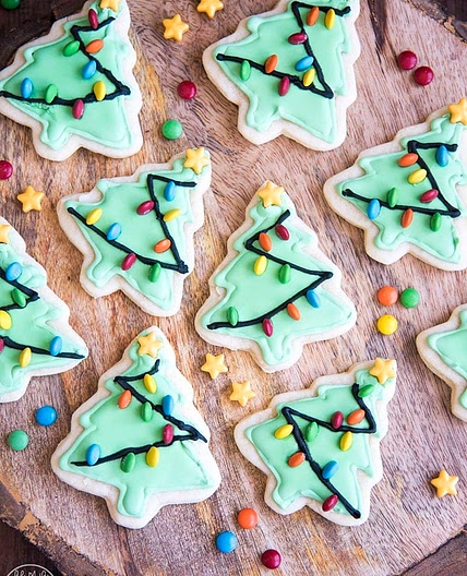 Christmas Tree Sugar Cookies