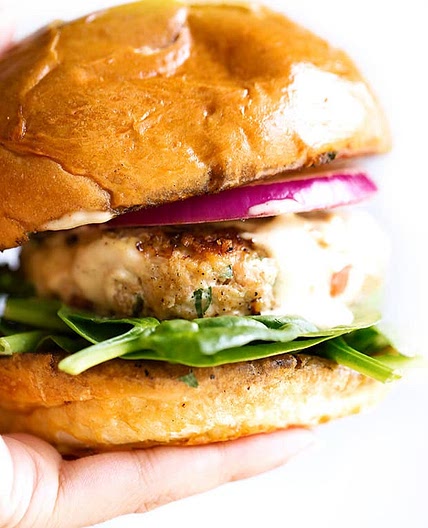Salmon Burgers with Cajun Remoulade Sauce