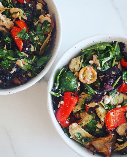 Mediterranean Salad With Mushrooms