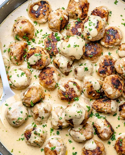Healthier Turkey Swedish Meatballs
