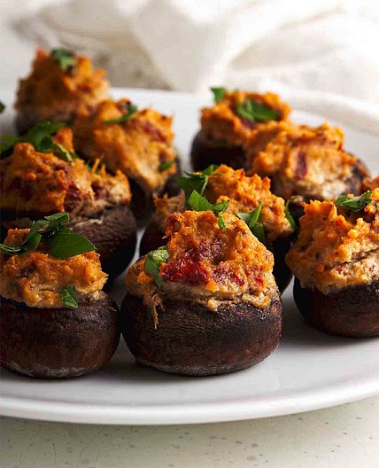 Easy Vegan Stuffed Mushrooms Recipe (Without Breadcrumbs)