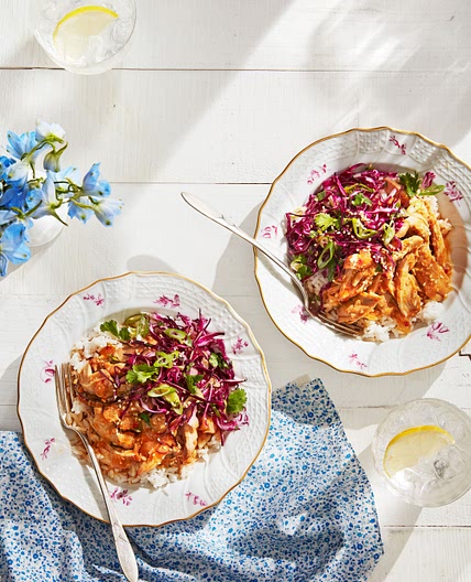 Gingery Slow Cooker Chicken with Cabbage Slaw