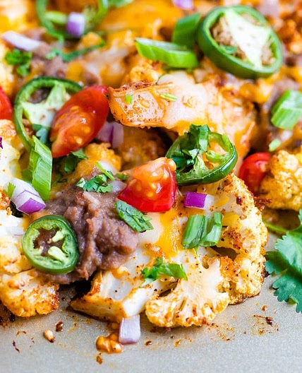 Cheesy Cauliflower Nachos