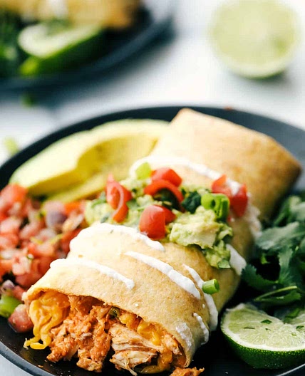 Chicken Chimichangas {Baked or Pan Fried}