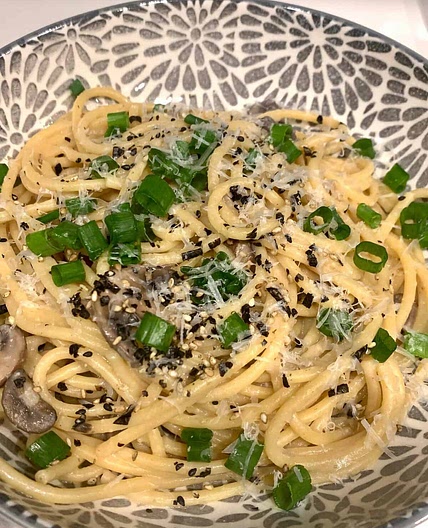 One Pot Miso Mushroom Bucatini