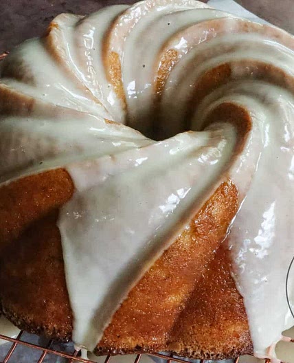 Tropical Cake with Mango Ginger Glaze
