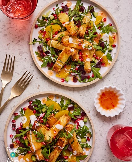 Halloumi Fries Salad | Slimming & Weight Watchers Friendly