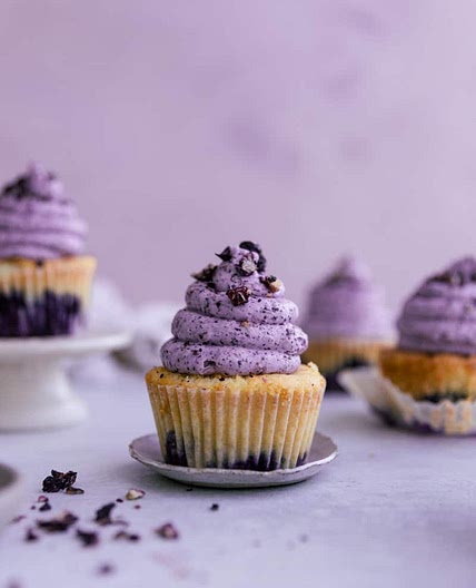 Moist and Fluffy Blueberry Cupcakes (Not Muffins!)