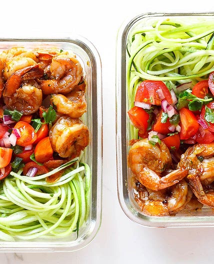 Shrimp Meal-Prep with Zucchini Noodles