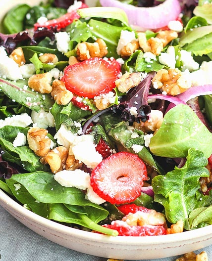 Strawberry Feta and Mint Salad Recipe