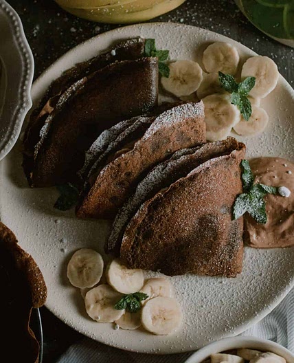 Chocolate Buckwheat Crepes