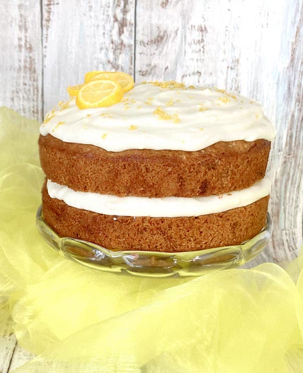 Layered Brown Sugar Spelt Carrot Cake (with Lemon Cream Cheese Frosting)