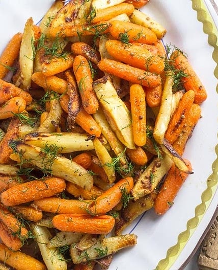 Low FODMAP Carrots & Parsnips with Dijon Butter