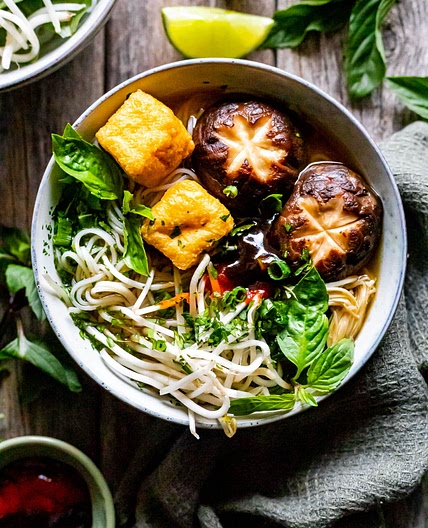 Vegan Pho with Scratch-Made Broth (Pho Chay)