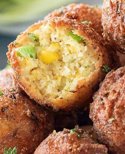 Sweet Corn Fritters with a Spicy Aioli