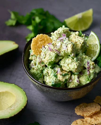 Cheese Crisps and Chunky Guacamole