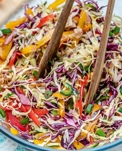 Sweet + Spicy Rainbow Slaw