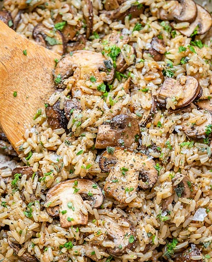 Herbed Mushroom Brown Rice