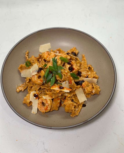 Creamy Bulgogi Shrimp Pasta