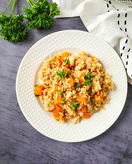 Slow Cooker Butternut Squash Risotto - Gluten Free