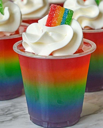 Rainbow Jello Shots