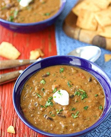 Hearty Lentil & Black Bean Soup with Smoked Paprika