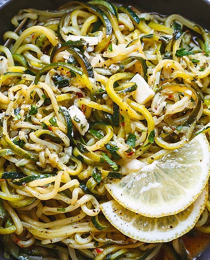 Lemon Garlic Butter Zucchini Noodles