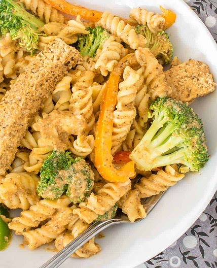 Spicy and Creamy Vegan Cajun Pasta with Tofu