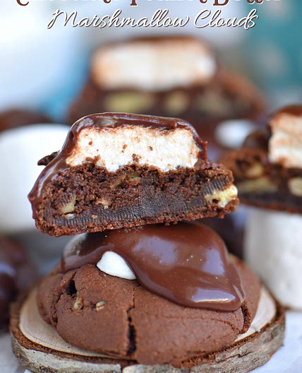 Chocolate Peanut Butter Marshmallow Clouds