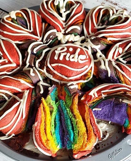 Rainbow Flower Cinnamon Bread