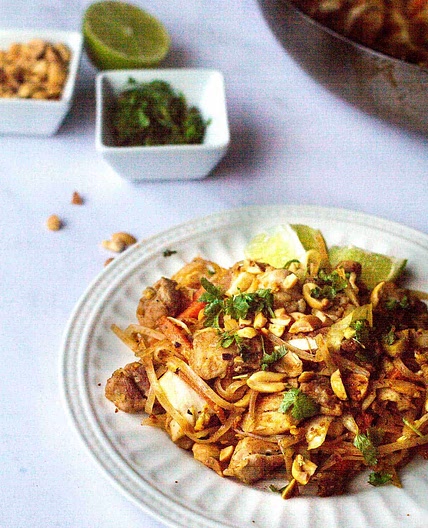 Chicken and Cabbage Pad Thai