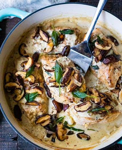 Creamy Gorgonzola Chicken with Sage
