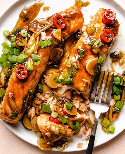 "Soy" Ginger Glazed Salmon Fillets