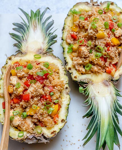 Chicken + Quinoa Pineapple Bowls