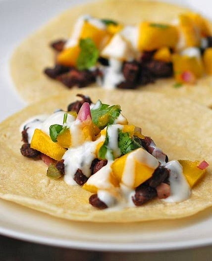 Mango Black Bean Tacos