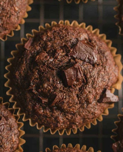 Chocolate Banana Buckwheat Flour Muffins