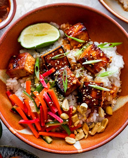 Gochujang Tofu and Rice Bowls