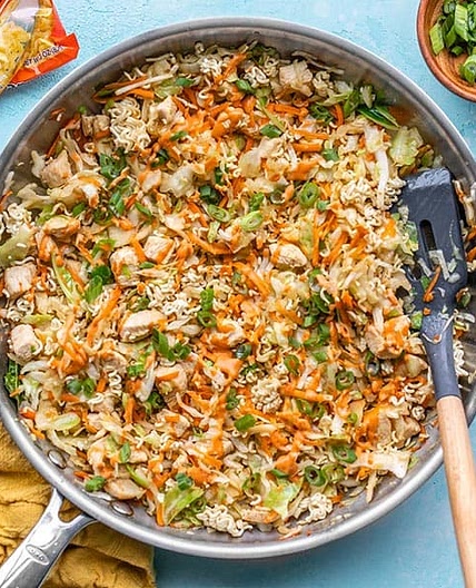 Crunchy Chicken Ramen Stir Fry