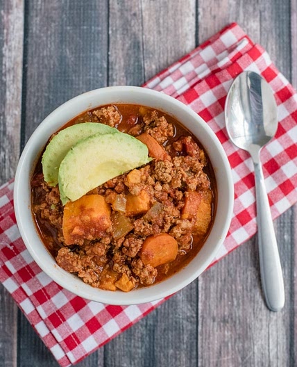 Beanless Turkey & Sweet Potato Chili