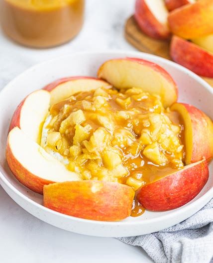 Sea Salt Caramel Apple Baked Brie