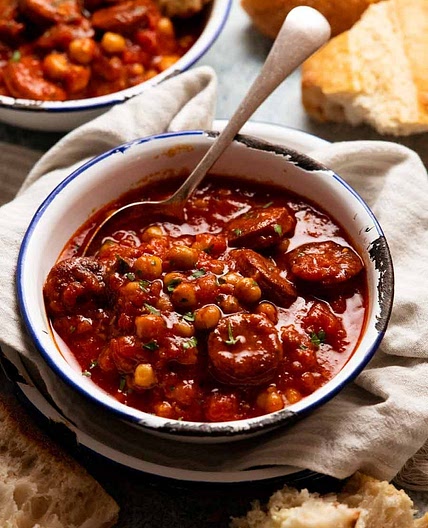 Chorizo chickpea stew (fast)