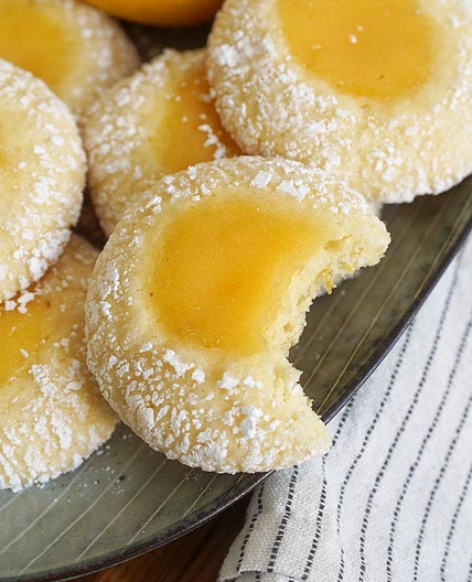 Easy Lemon Curd Crinkle Cookies