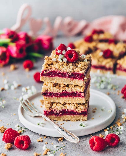 Himbeer-Streuselkuchen (Einfach & Vegan)