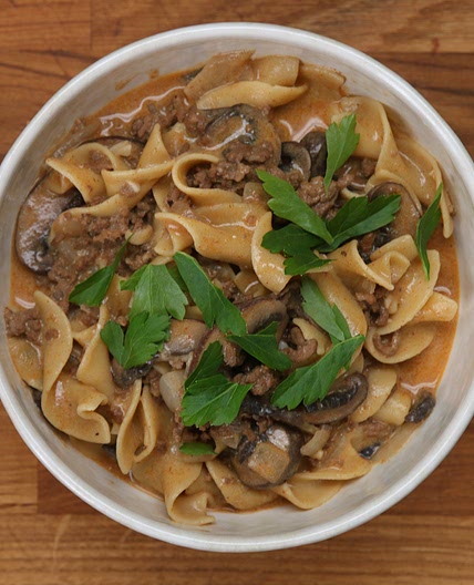 One-Pot Ground Beef Stroganoff Recipe by Tasty