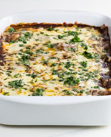 Refried Bean and Cheese Enchiladas