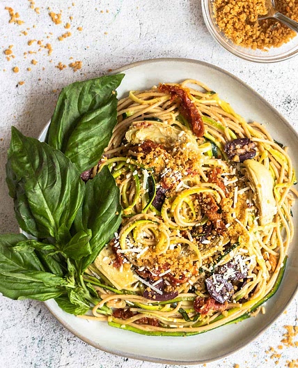 Mediterranean Zucchini Spaghetti