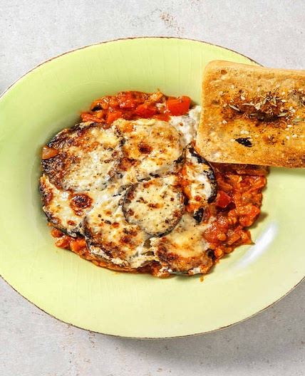 Veggie Moussaka with Lentils and Za'atar Ciabatta