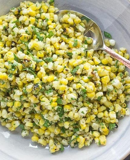 Grilled Corn Salad with Parmesan & Parsley