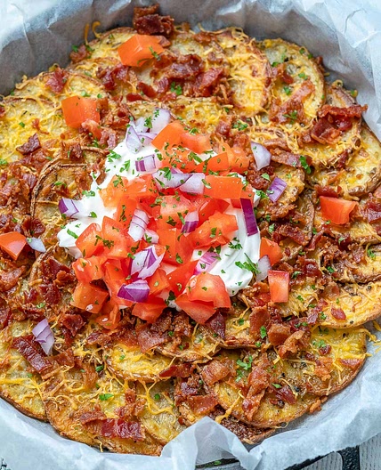 Irish inspired Potato Nachos