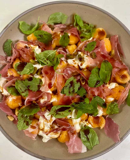Cantaloupe and Prosciutto Salad